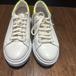 White Mimosa Sneakers with Neon Accents